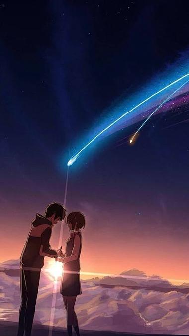 《你的名字》高清手机壁纸合集 星空、彗星与黄昏之时的浪漫